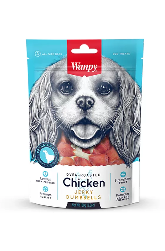 Wanpy Dog Chicken Jerky Dumbbells