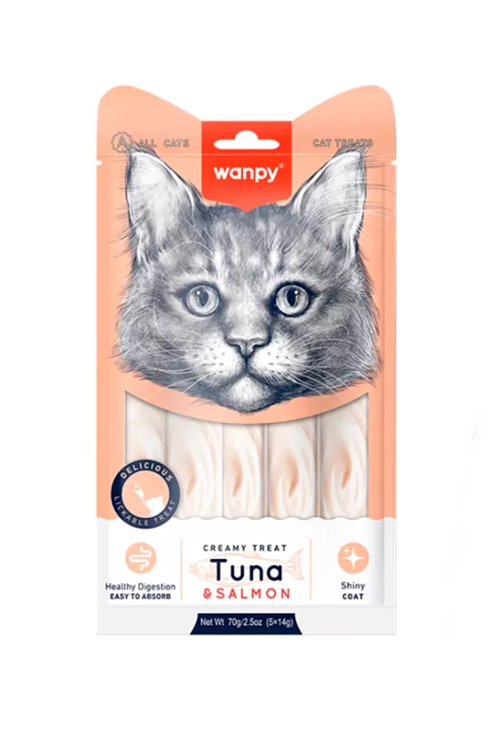 Wanpy Cat Creamy Tuna Salmon Treats 