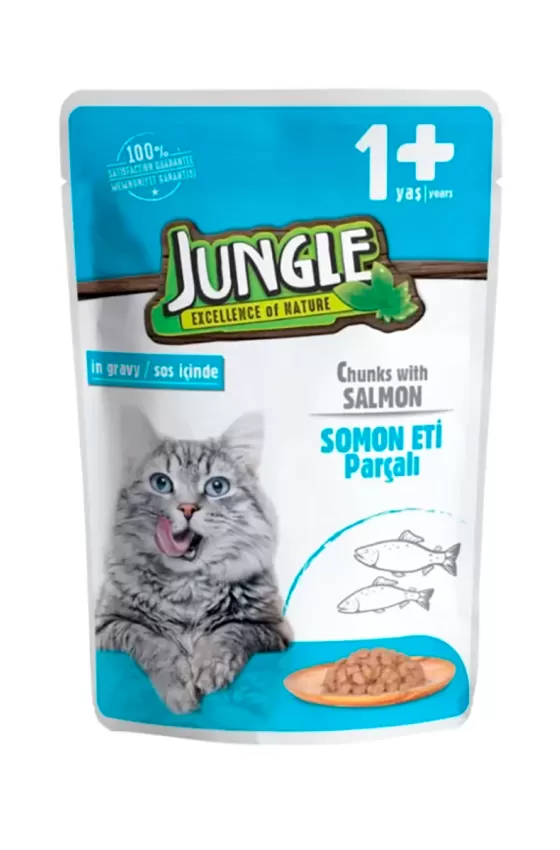 Jungle Pouch Adult Salmon in Jelly