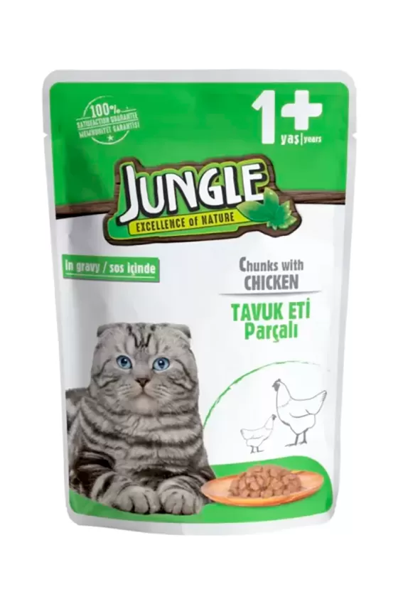 Jungle Pouch Adult Chicken in Jelly